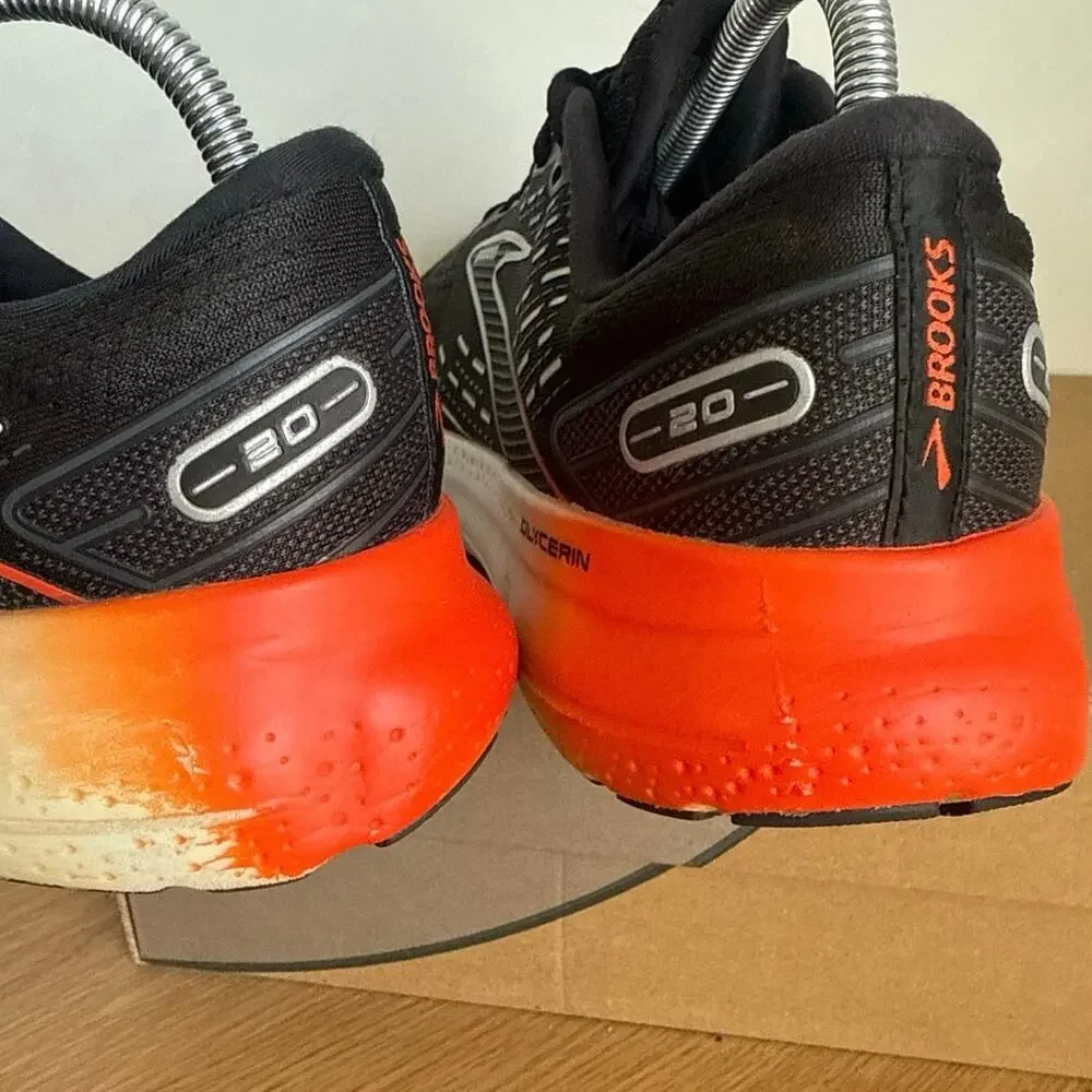Brooks Glycerin 20 Black/Orange Women Running Sneakers- SZ 10